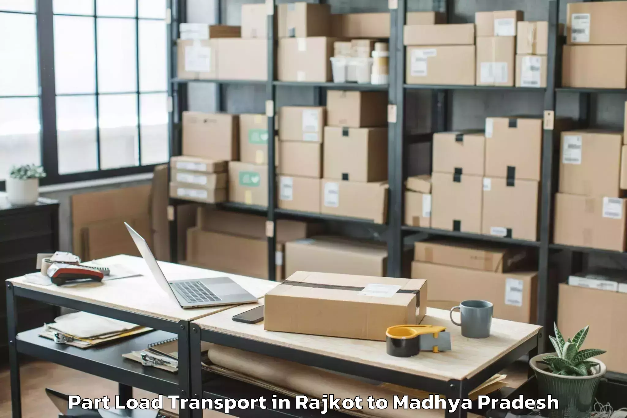 Affordable Rajkot to Rewa Airport Rew Part Load Transport